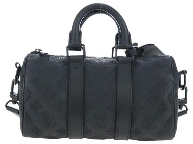 LOUIS VUITTON Monogram Taurillon Keepall Bandouliere 25 M20900 LV Auth BA14824SM Nero - vista 13