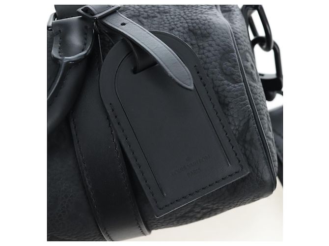 LOUIS VUITTON Monogram Taurillon Keepall Bandouliere 25 M20900 LV Auth BA14824SM Nero - vista 21