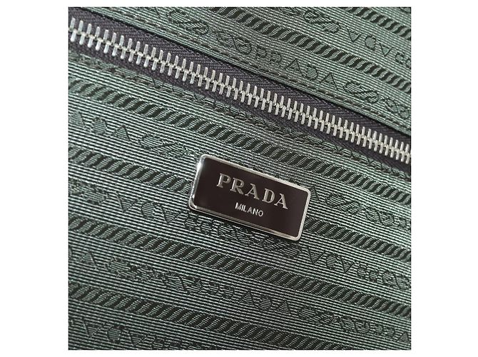 Valigia PRADA Saffiano Blue Silver Auth 195345A Argento - vista 25
