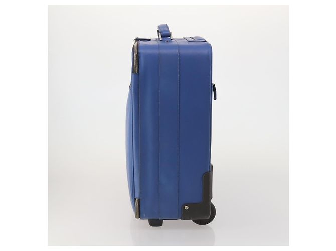 Valigia PRADA Saffiano Blue Silver Auth 195345A Argento - vista 3