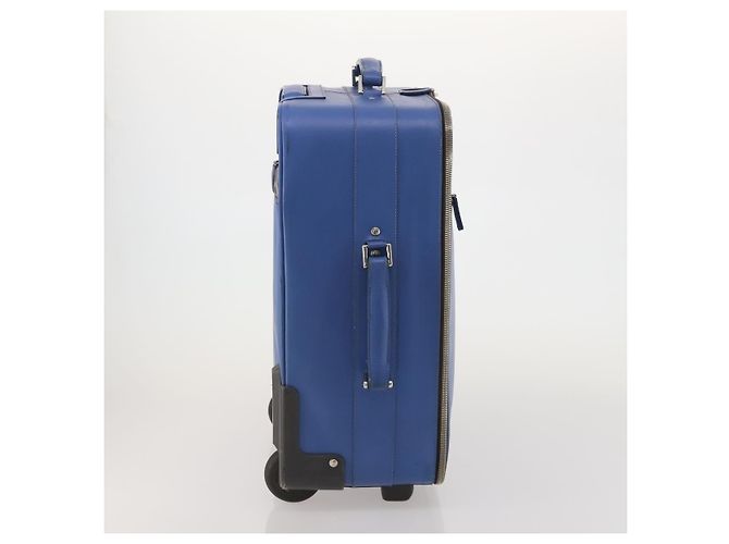 Valigia PRADA Saffiano Blue Silver Auth 195345A Argento - vista 4