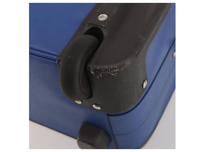 Valigia PRADA Saffiano Blue Silver Auth 195345A Argento - vista 6