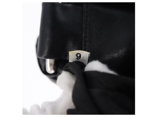 Borsa PRADA in pelle nera argento Auth 198268V Nero - vista 11