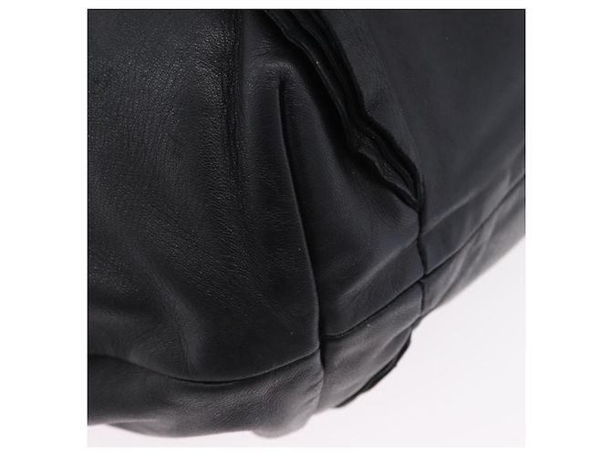 Borsa PRADA in pelle nera argento Auth 198268V Nero - vista 15