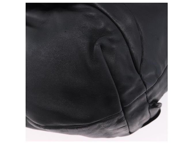 Borsa PRADA in pelle nera argento Auth 198268V Nero - vista 17