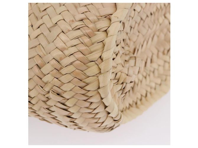 Borsa a mano LOEWE Basket Bag in Raphia Beige Silver Auth BA15075A Argento - vista 9