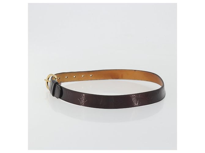 LOUIS VUITTON Monogram Vernis Ceinture Belt Amarante LV Auth BA14919 Bordò - vista 3
