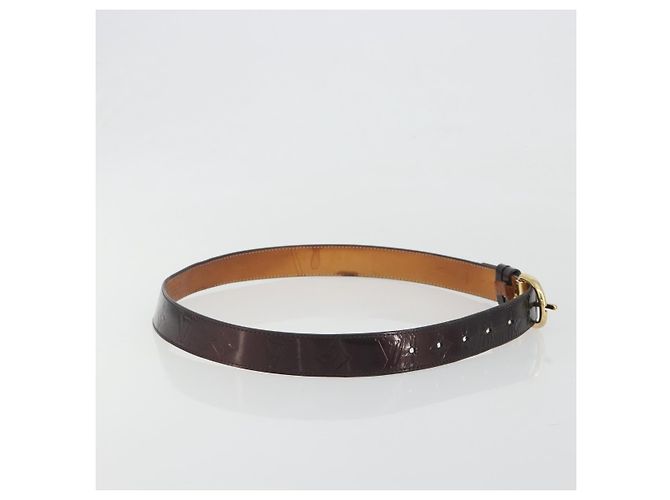 LOUIS VUITTON Monogram Vernis Ceinture Belt Amarante LV Auth BA14919 Bordò - vista 4