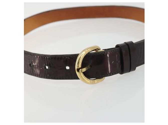 LOUIS VUITTON Monogram Vernis Ceinture Belt Amarante LV Auth BA14919 Bordò - vista 5