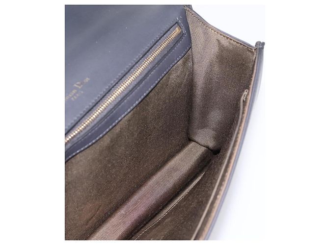 Borsa a tracolla con catena Christian Dior Diorama in pelle nera e oro Auth 198661A Nero - vista 18