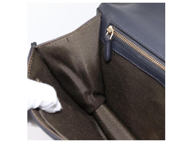 Borsa a tracolla con catena Christian Dior Diorama in pelle nera e oro Auth 198661A Nero - vista 19
