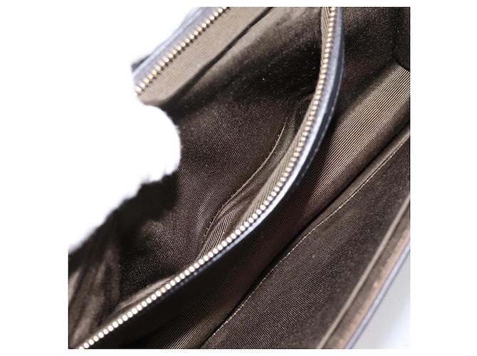 Borsa a tracolla con catena Christian Dior Diorama in pelle nera e oro Auth 198661A Nero - vista 21