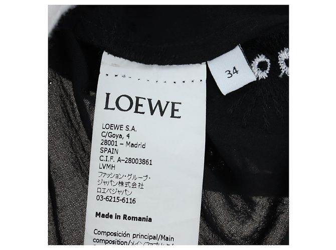 LOEWE Studio Ghibli Camicia trasparente Soot Sprites Cotone 34 Auth 167530SM Nero - vista 12