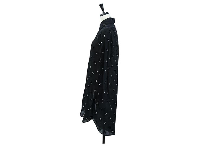 LOEWE Studio Ghibli Camicia trasparente Soot Sprites Cotone 34 Auth 167530SM Nero - vista 3