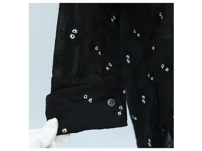 LOEWE Studio Ghibli Camicia trasparente Soot Sprites Cotone 34 Auth 167530SM Nero - vista 8