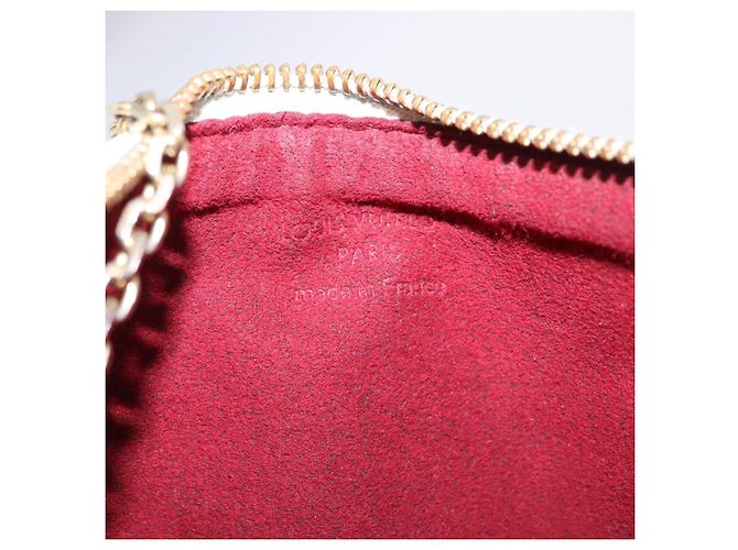 LOUIS VUITTON Monogram Multicolor Pochette MM Pouch White M60028 LV Auth 197193 Bianco - vista 10