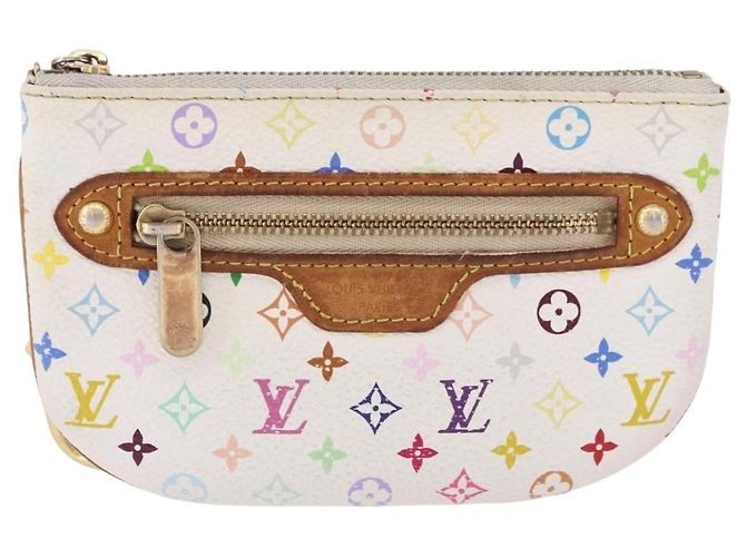 LOUIS VUITTON Monogram Multicolor Pochette MM Pouch White M60028 LV Auth 197193 Bianco - vista 13