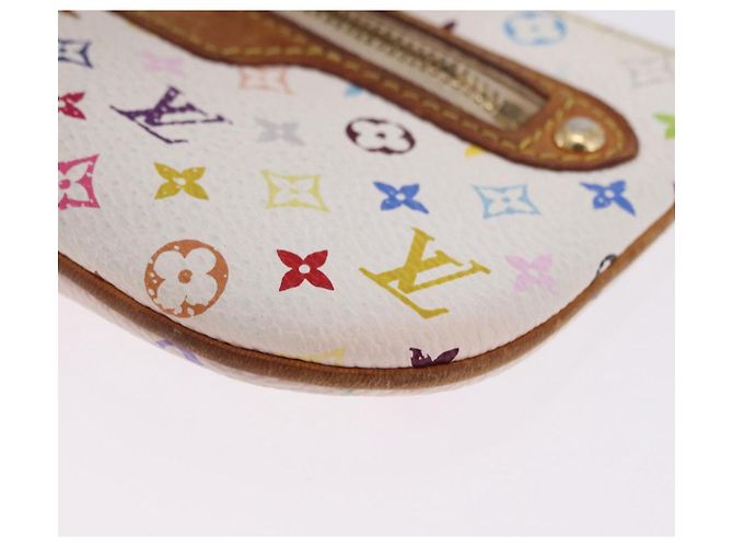 LOUIS VUITTON Monogram Multicolor Pochette MM Pouch White M60028 LV Auth 197193 Bianco - vista 14