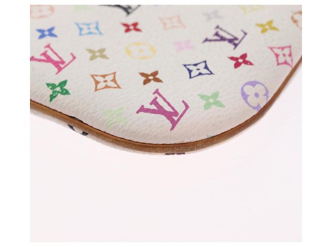 LOUIS VUITTON Monogram Multicolor Pochette MM Pouch White M60028 LV Auth 197193 Bianco - vista 15