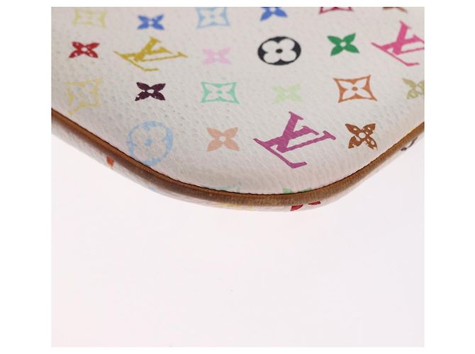 LOUIS VUITTON Monogram Multicolor Pochette MM Pouch White M60028 LV Auth 197193 Bianco - vista 16