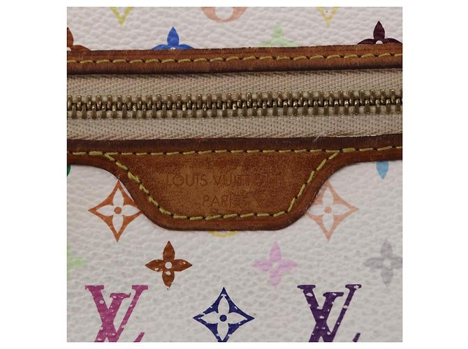 LOUIS VUITTON Monogram Multicolor Pochette MM Pouch White M60028 LV Auth 197193 Bianco - vista 17