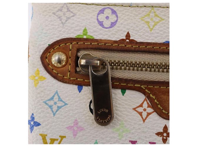 LOUIS VUITTON Monogram Multicolor Pochette MM Pouch White M60028 LV Auth 197193 Bianco - vista 18