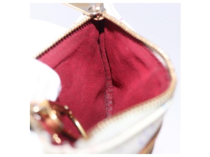 LOUIS VUITTON Monogram Multicolor Pochette MM Pouch White M60028 LV Auth 197193 Bianco - vista 19