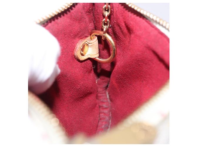 LOUIS VUITTON Monogram Multicolor Pochette MM Pouch White M60028 LV Auth 197193 Bianco - vista 20
