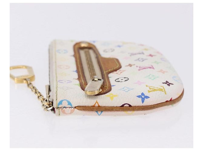 LOUIS VUITTON Monogram Multicolor Pochette MM Pouch White M60028 LV Auth 197193 Bianco - vista 4