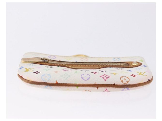 LOUIS VUITTON Monogram Multicolor Pochette MM Pouch White M60028 LV Auth 197193 Bianco - vista 7