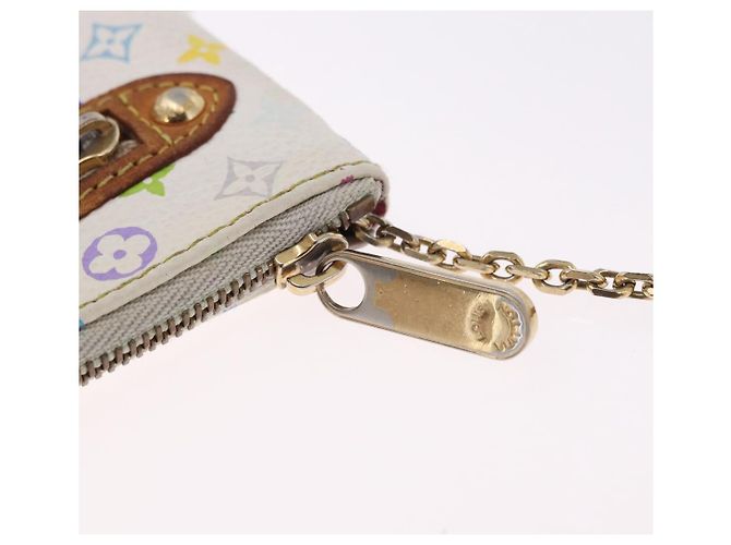 LOUIS VUITTON Monogram Multicolor Pochette MM Pouch White M60028 LV Auth 197193 Bianco - vista 9