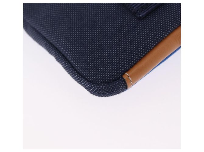 Borsa a tracolla LOEWE Irohebe Nature Neck Pouch Canvas Blue Silver Auth 196313A Argento - vista 15