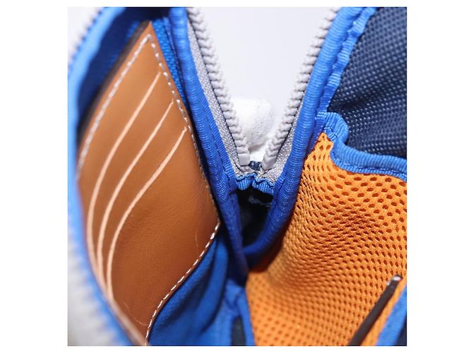 Borsa a tracolla LOEWE Irohebe Nature Neck Pouch Canvas Blue Silver Auth 196313A Argento - vista 19