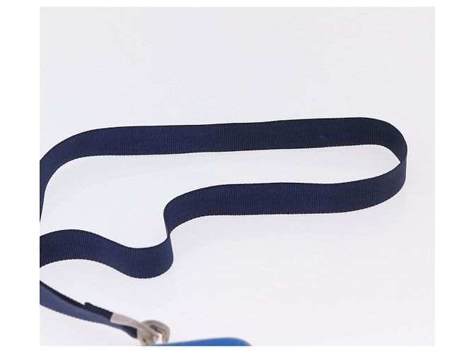 Borsa a tracolla LOEWE Irohebe Nature Neck Pouch Canvas Blue Silver Auth 196313A Argento - vista 8