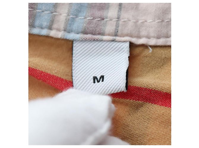 Camisa BURBERRY Nova Check de algodón Beige Auth 195117M - vista 11