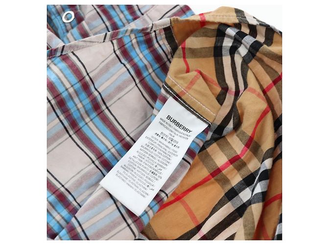 Camisa BURBERRY Nova Check de algodón Beige Auth 195117M - vista 13