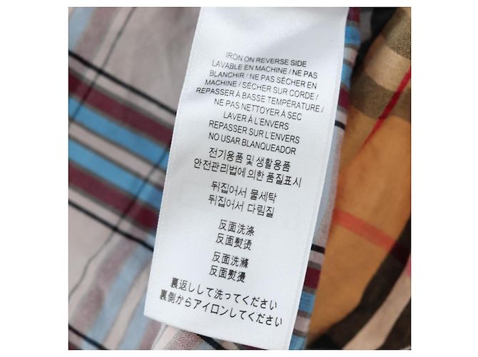 Camisa BURBERRY Nova Check de algodón Beige Auth 195117M - vista 17