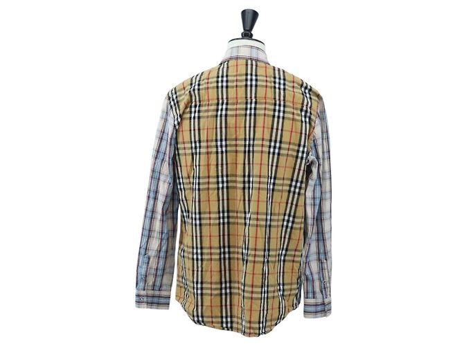 Camisa BURBERRY Nova Check de algodón Beige Auth 195117M - vista 2