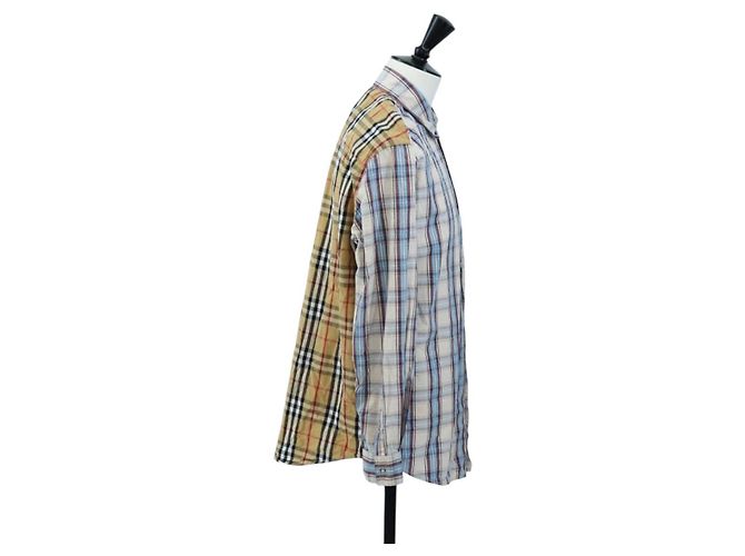 Camisa BURBERRY Nova Check de algodón Beige Auth 195117M - vista 4