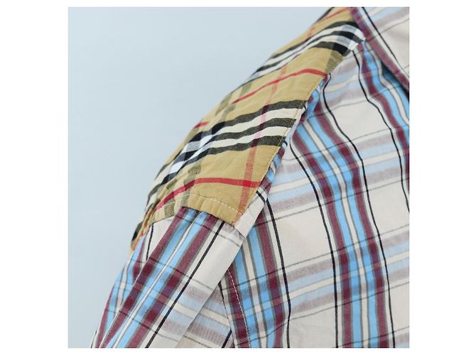 Camisa BURBERRY Nova Check de algodón Beige Auth 195117M - vista 5