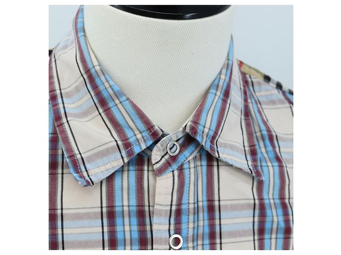 Camisa BURBERRY Nova Check de algodón Beige Auth 195117M - vista 6