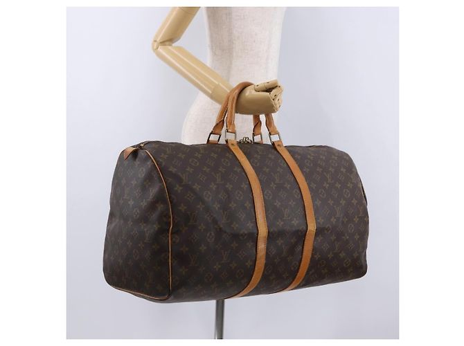 LOUIS VUITTON Monogram Keepall 55 Boston Bag M41424 LV Auth ka5699A Monogramma - vista 22