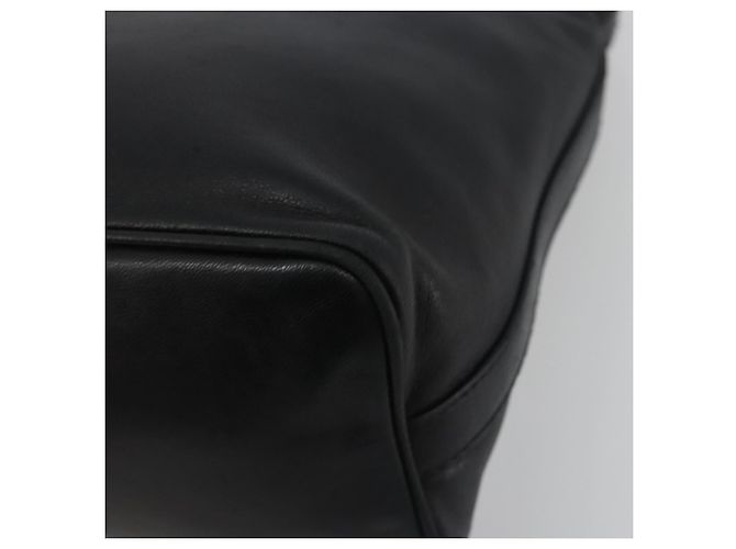 Borsa a mano PRADA in pelle nera argento Auth 197326V Nero - vista 15
