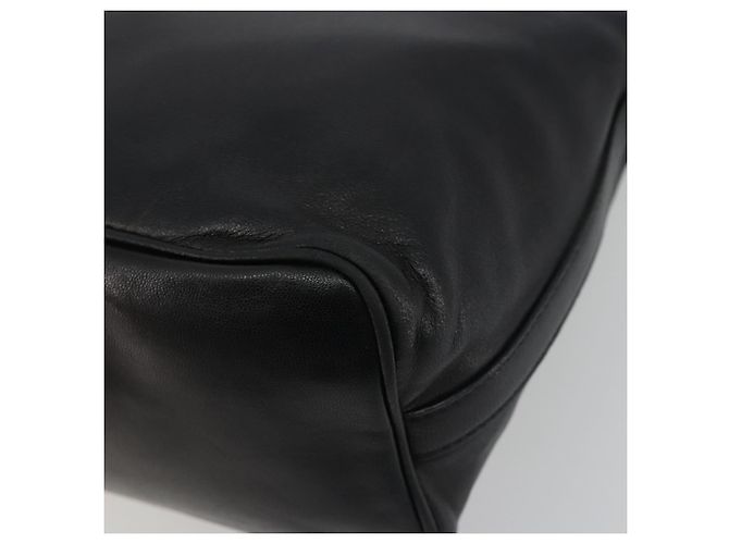 Borsa a mano PRADA in pelle nera argento Auth 197326V Nero - vista 17