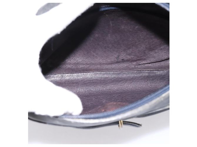Borsa a tracolla GUCCI GG Supreme PVC Navy Gold Auth 198291 D'oro Blu navy - vista 11