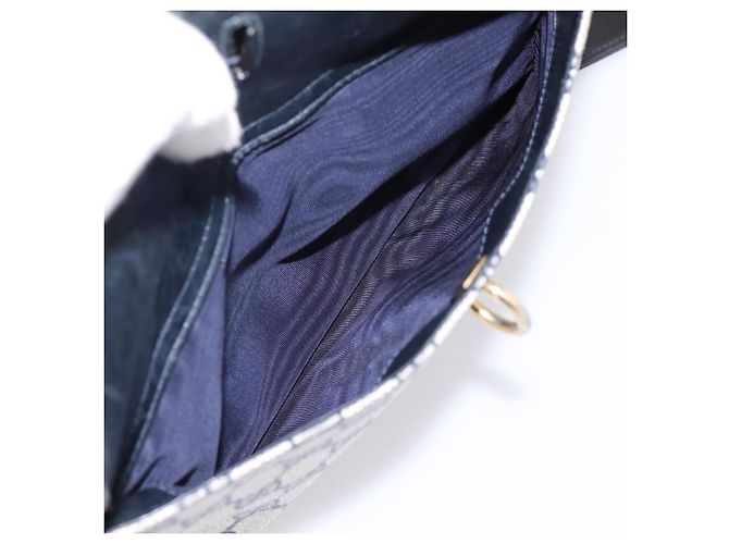 Borsa a tracolla GUCCI GG Supreme PVC Navy Gold Auth 198291 D'oro Blu navy - vista 22