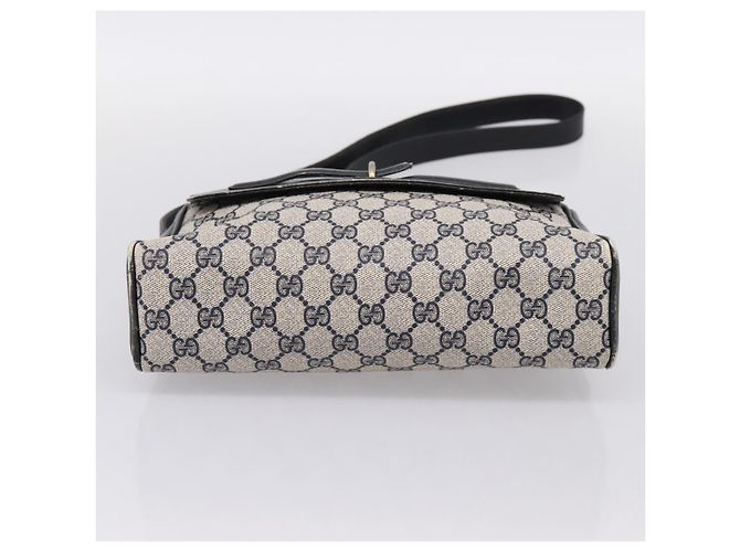 Borsa a tracolla GUCCI GG Supreme PVC Navy Gold Auth 198291 D'oro Blu navy - vista 5