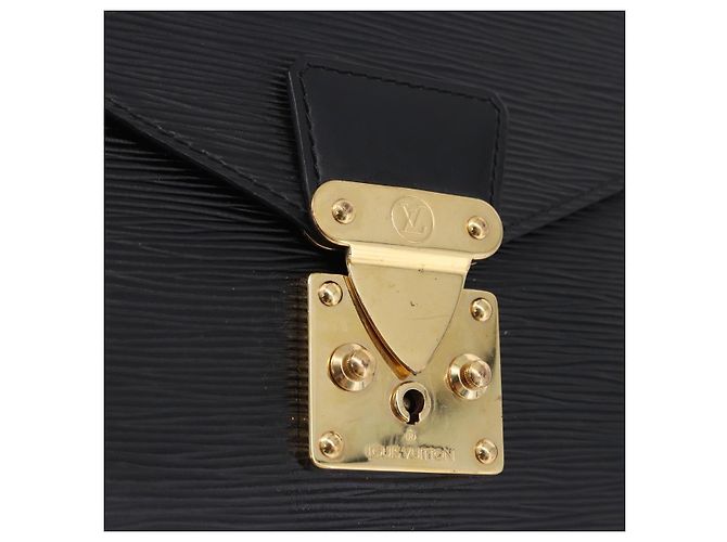 Borsa a mano LOUIS VUITTON Epi Concorde Black M52132 LV Auth BA14848 Nero - vista 18