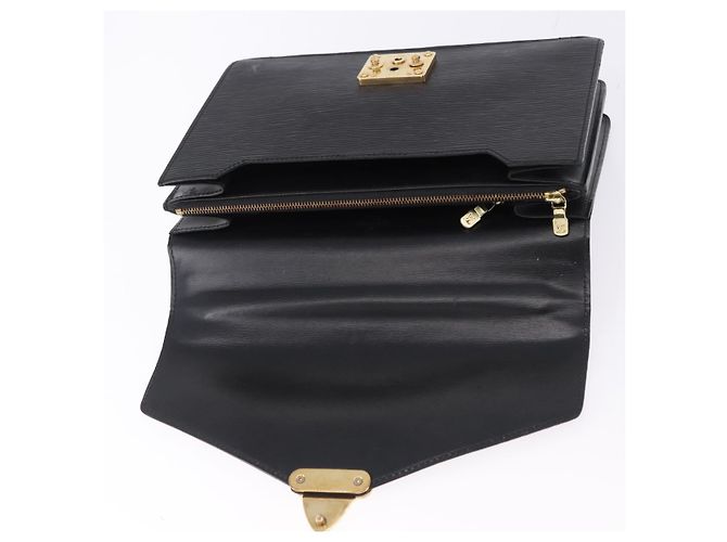 Borsa a mano LOUIS VUITTON Epi Concorde Black M52132 LV Auth BA14848 Nero - vista 19