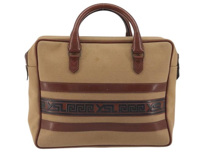 Borsa a mano SAINT LAURENT Canvas Beige Auth BA14933 - vista 2